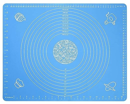 Silicon Roti mat Non-Stick Silicone Reusable Pastry Fondant Dough Roti Chapati Rolling Baking Sheet Mat with Measurements 50 * 40 cm (Multicolor)