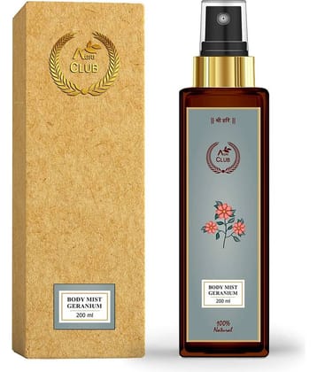 AGRI CLUB - Geranium Body Mist For Men,Women 200 ml ( Pack of 1 )
