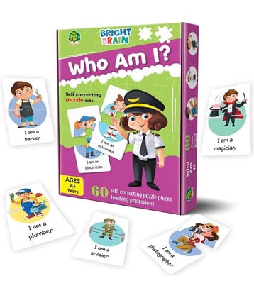 The Book Tree Bright Brain Who I am? 60 (30 Sets) Piece Jigsaw Puzzle for Preschoolers, Educational Toy for Learning Professions, Gifts for Kids Ages 3 to 6