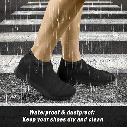 Portable Silicone Shoe Safety Cover with Anti Slip Texture for Protection Against Water, Dirt and Wet Roads During Daily Activities