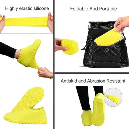 Durable Waterproof Shoe Cover with Stretchable Material and Secure Fit for Keeping Shoes Safe During Rain and Outdoor Adventures Durable Waterproof Shoe Cover with Stretchable Material and Secure Fit for Keeping Shoes Safe During Rain and Outdoor Adventures