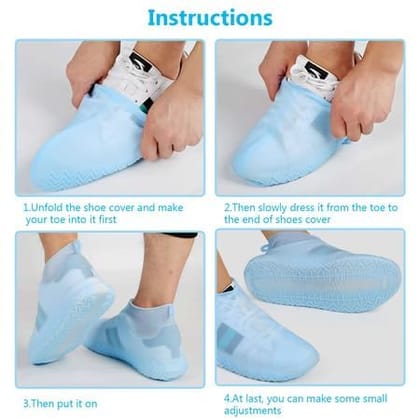 Stretch Fit Silicone Shoe Cover with Durable Non Slip Sole for Protecting Footwear from Water, Dust and Dirt in All Seasons Stretch Fit Silicone Shoe Cover with Durable Non Slip Sole for Protecting Footwear from Water, Dust and Dirt in All Seasons