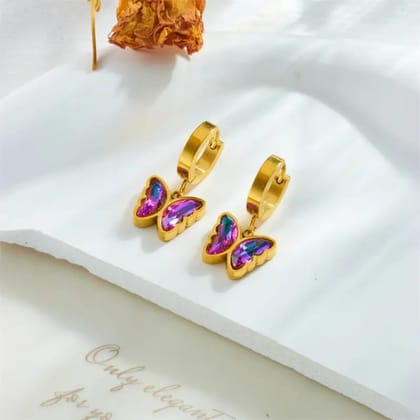 Aura Butterfly Hoops