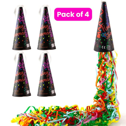 Multicolor Pull String Poppers Combo - 4PC