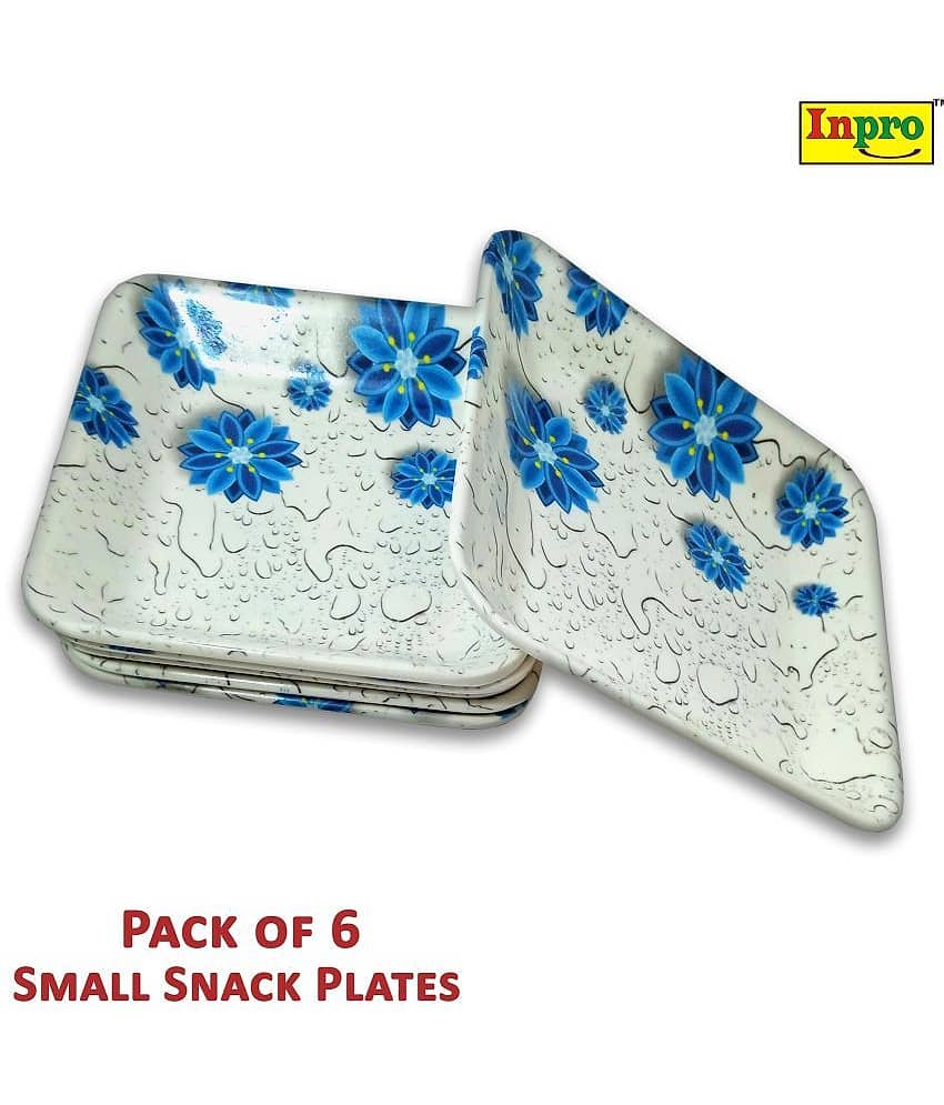 Inpro 6 Pcs Melamine Multi Color Quarter Plate