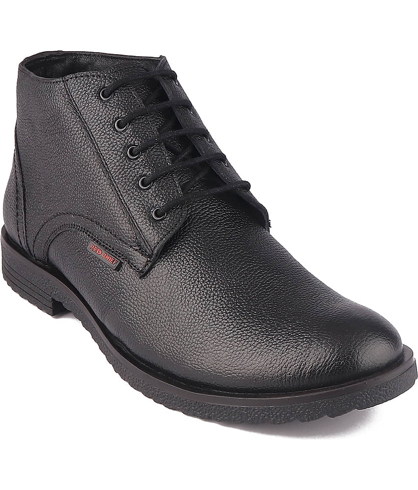 Red Chief Black Men's Formal Boots