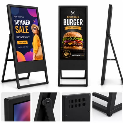 43" A-Type Digital Standee | 4K UHD Indoor Floor-Standing Display | 3-Year Onsite Warranty