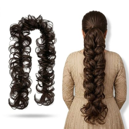 Messy Hair Frill Extension (Brown)