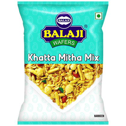 Balaji Khata Mitha Mix - Authentic Recipe, Crispy, Crunchy, 50 G Pouch