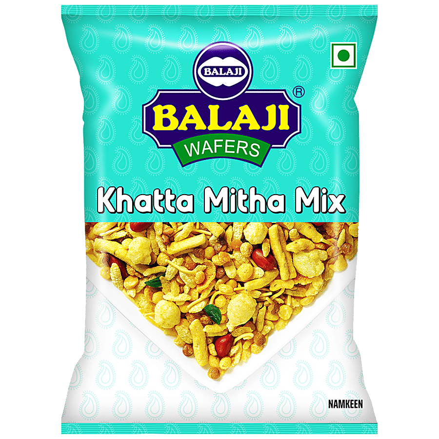 Balaji Khata Mitha Mix - Authentic Recipe, Crispy, Crunchy, 50 G Pouch