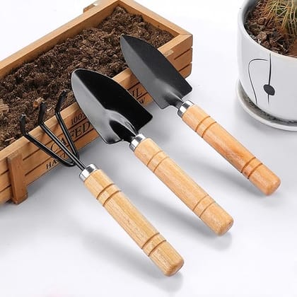 SMARTCAM 3 Pcs Gardening Hand Tool Kit for Home Gardening (Hand Cultivator, Trowel, Transplanter)