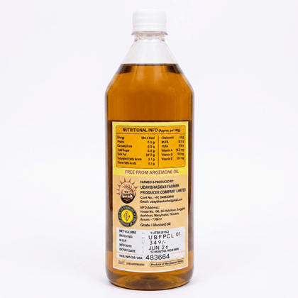 Mustard Oil 1L UBKisan Premium Dual Pressed Naturally Farmed 