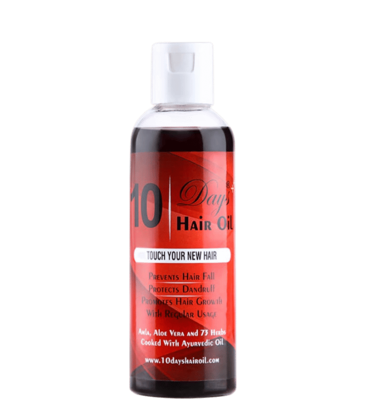 Elegantra 10 Days Ayurvedic Hair Oil | 77 Herbs & Natural Oils for Fast Hair Growth & Hair Fall Control | Anti-Dandruff Deep Nourishing Scalp Vitalizer for Men & Women (Pack of 1)