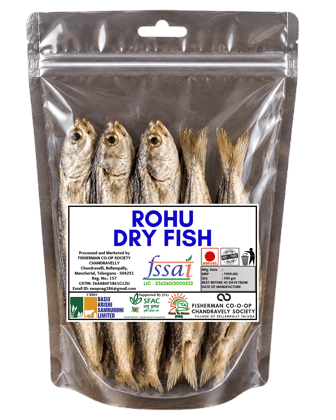 FISHERMAN CO-OP SOCIETY Chandravelli Rohu Dry Fish, 500 gm