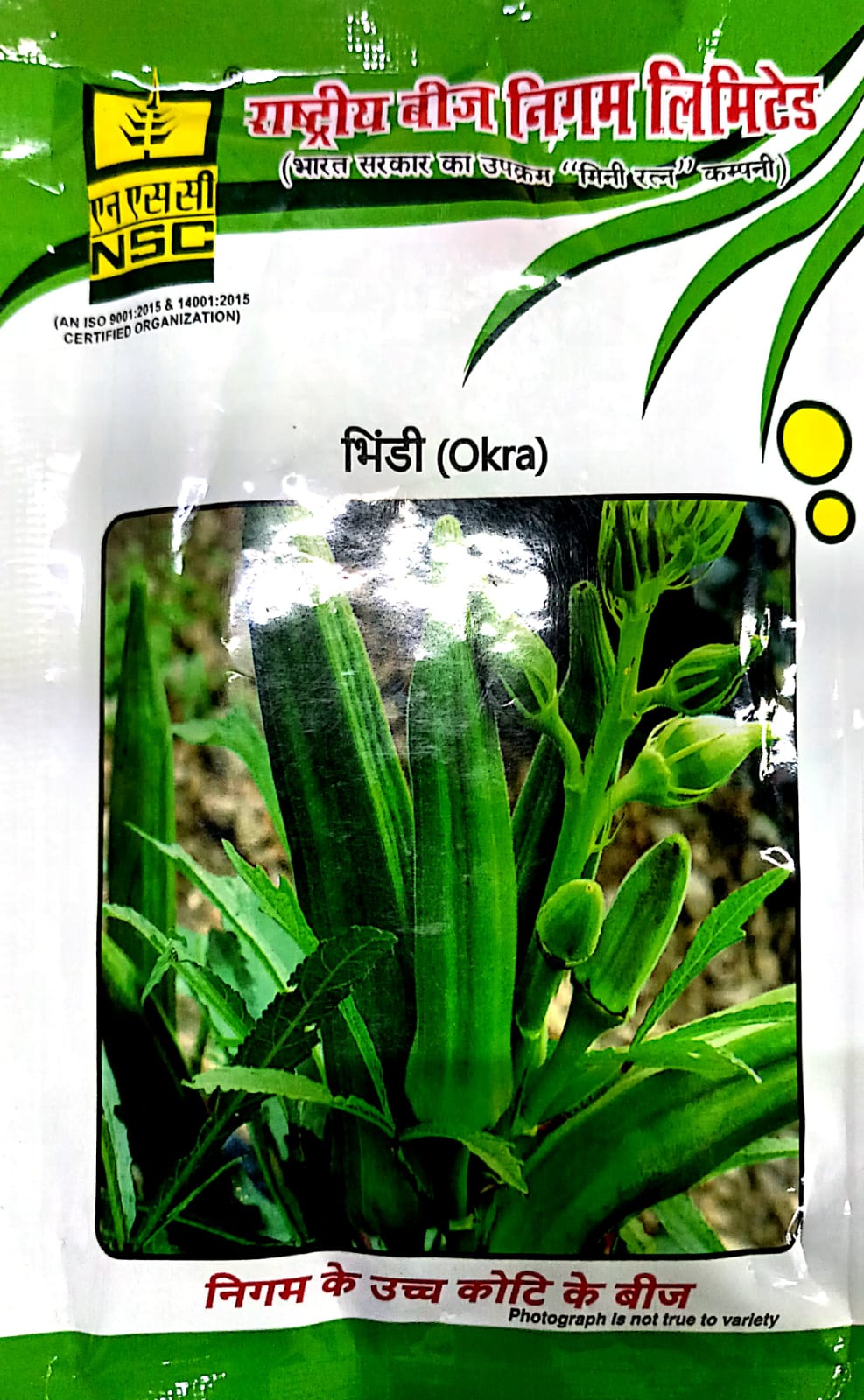 NSC BHINDI ARKA ANAMIKA HIGH QUALITY T/L SEEDS 50 GM POUCH