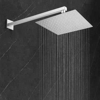 Ultra (12x12 Inches) 304- Grade Stainless Steel Chrome Finish Overhead Shower With Arm (24 Inch) Ultra (12x12 Inches) 304- Grade Stainless Steel Chrome Finish Overhead Shower With Arm (24 Inch)