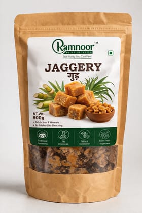 Ramnoor Pure Organic Jaggery Cube | Natural Unrefined Gud | No Chemicals & No Preservatives | 900g Ramnoor Pure Organic Jaggery Cube | Natural Unrefined Gud | No Chemicals & No Preservatives | 900g