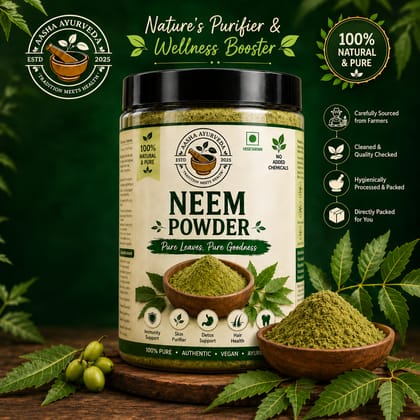 Aasha Ayurveda Neem Powder | 100% Natural Neem Leaf Powder | Premium Quality Herbal Powder
