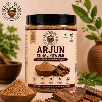 Aasha Ayurveda Arjun Chhal Powder | 100% Natural Arjuna Bark Powder | Premium Quality Herbal Powder