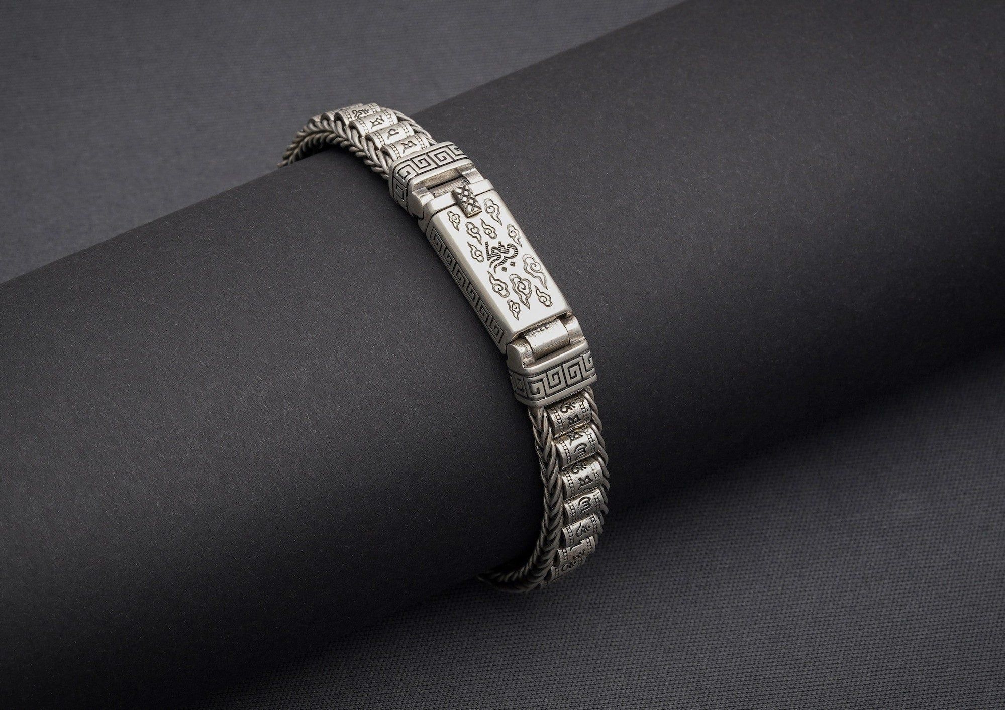 Revolving Om Barrel Bracelet
