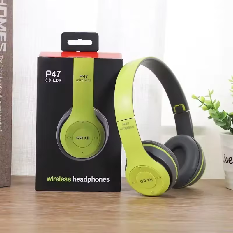P47 Foldable Wired Wireless Headband Bluetooth SD TF MP3 Headphone