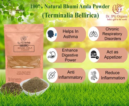 Dr. JPG Organic Herbals  Bhumi Amla Powder 200g Phyllanthus Niruri ISO & GMP Certified