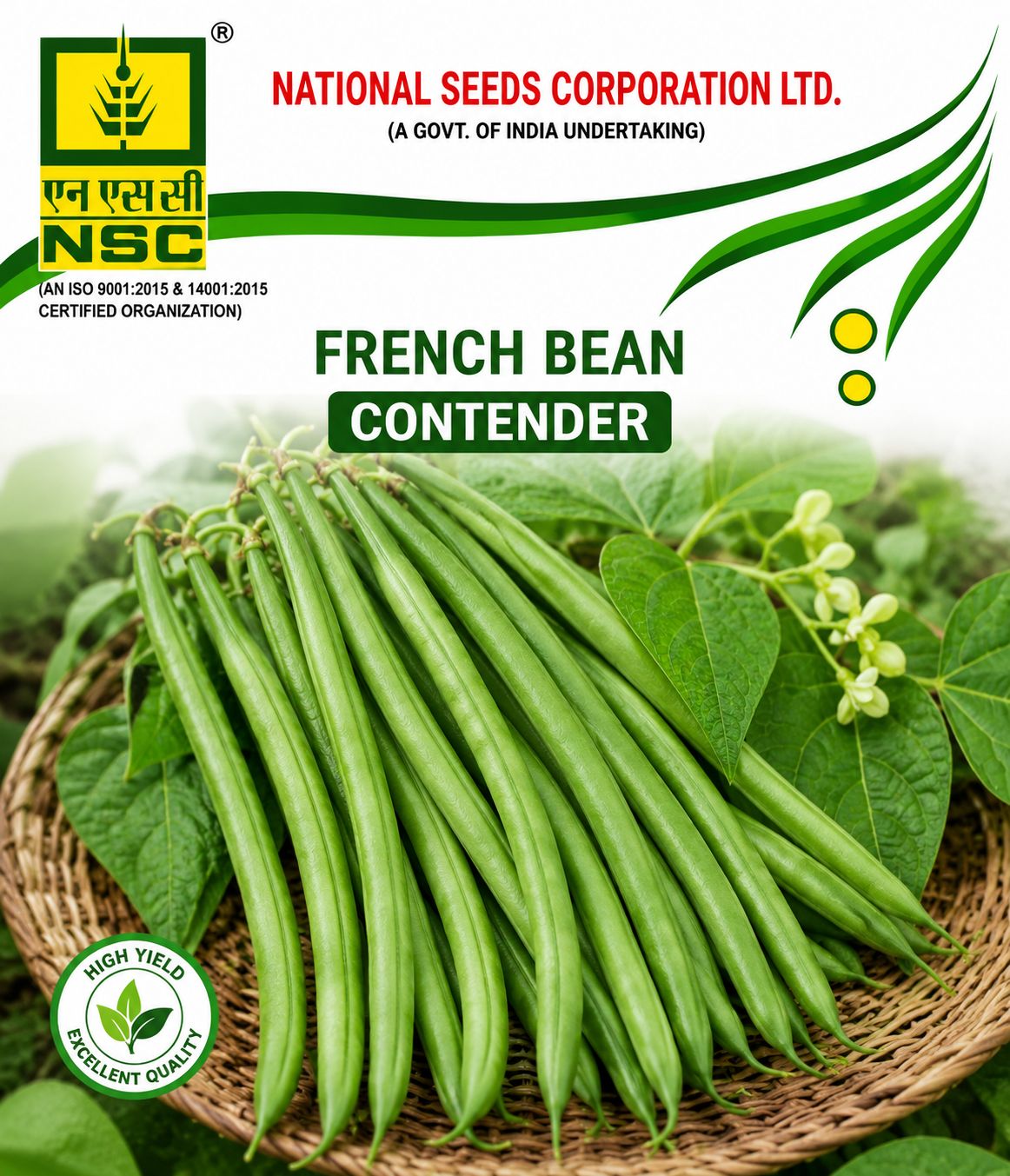 NSC French Bean Contender, 50 Gram Seed Pouch