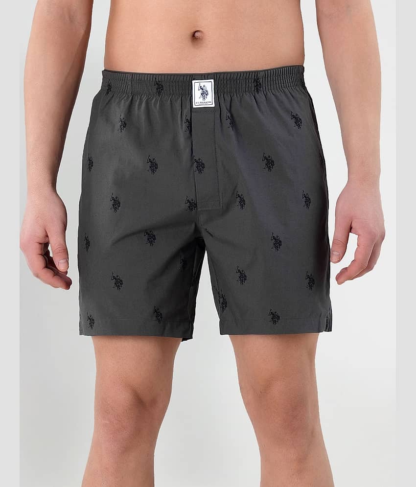U.S. Polo Assn. Dark Grey Cotton Men's Shorts ( Pack of 1 )
