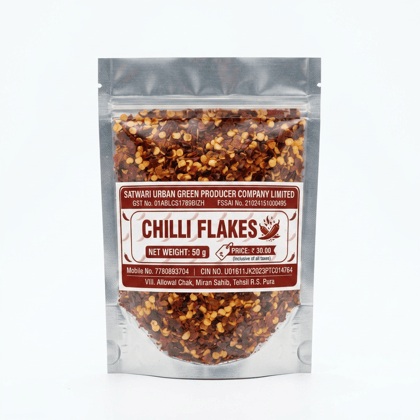 Premium Chilli Flakes โ Satwari Urban Green 50 gram Premium Chilli Flakes โ Satwari Urban Green 50 gram