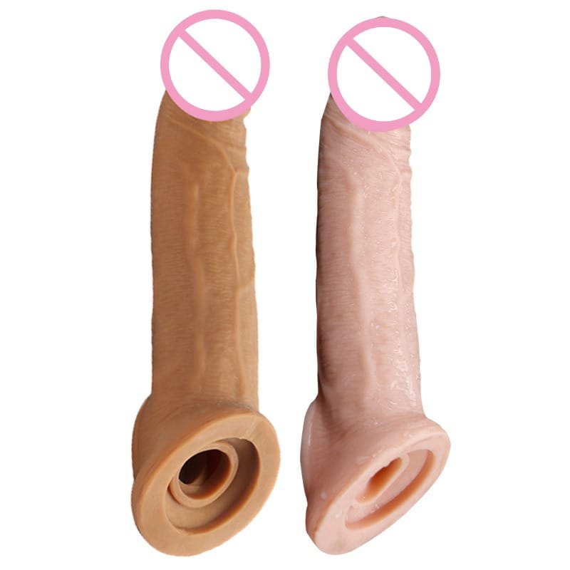 infinity love 8-inch Premium Silicone Reusable Condom - Brown, Chocolate Flavor | Eco-friendly, Durable, Comfort-first Design