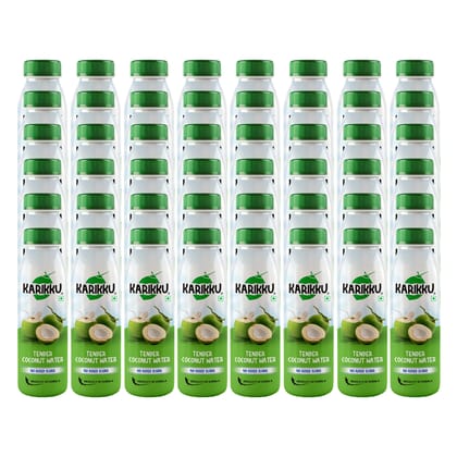 Karikku Tender Coconut Water - Pack Of 48 (each 200 ml) | 100% Natural Electrolyte Drink | Refreshing Hydration, No Added Sugar (Pack of 48)