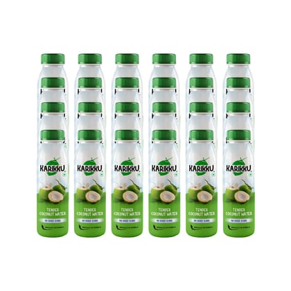 Karikku Tender Coconut Water - Pack Of 24 (each 200 ml) | 100% Natural Electrolyte Drink | Refreshing Hydration, No Added Sugar (Pack of 24)