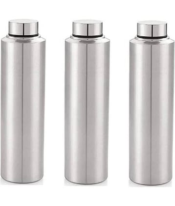 Dynore 500 Fridge Bottle Silver Steel Fridge Water Bottle 500 mL ( Set of 3 )