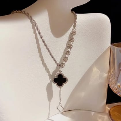 Dual Clover Necklace - Stainless steel necklace for women