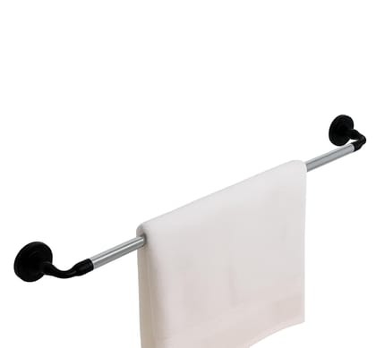 Stainless Steel Towel Rod Black & Silver Stainless Steel Towel Rod Black & Silver