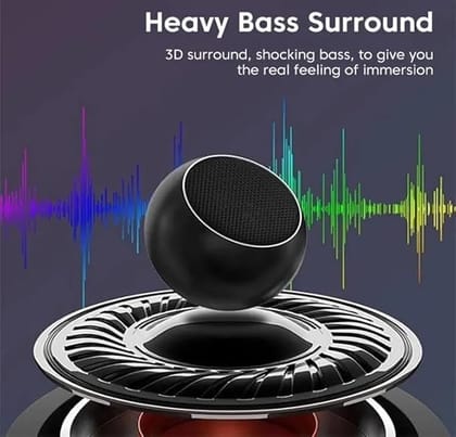 Mini Boost 4D Portable Bluetooth Speaker, Multicolour LED, Wireless Sound System with 4D Audio Technology