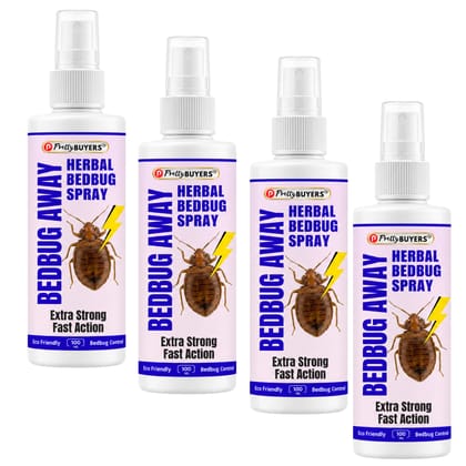 Herbal Bed Bugs Killer Spray For Home | Natural Khatmal Spray (Pack Of 4)