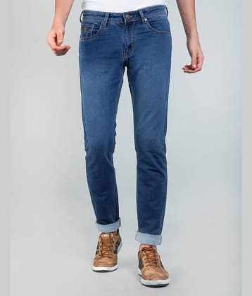 HJ 53 - Light Blue Cotton Slim Fit Men's Jeans ( Pack of 1 )