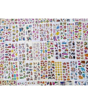 ECLET Different Cartoon Puffy 3D Cute Stickers for Craft and Project (10 Different Sticker)