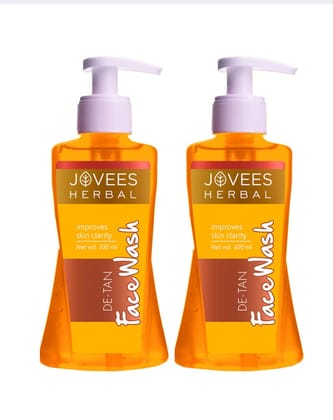 De-Tan Face Wash for Tan Removal | Gently Cleanses All Skin Types 300gm combo pack of 2 pcs