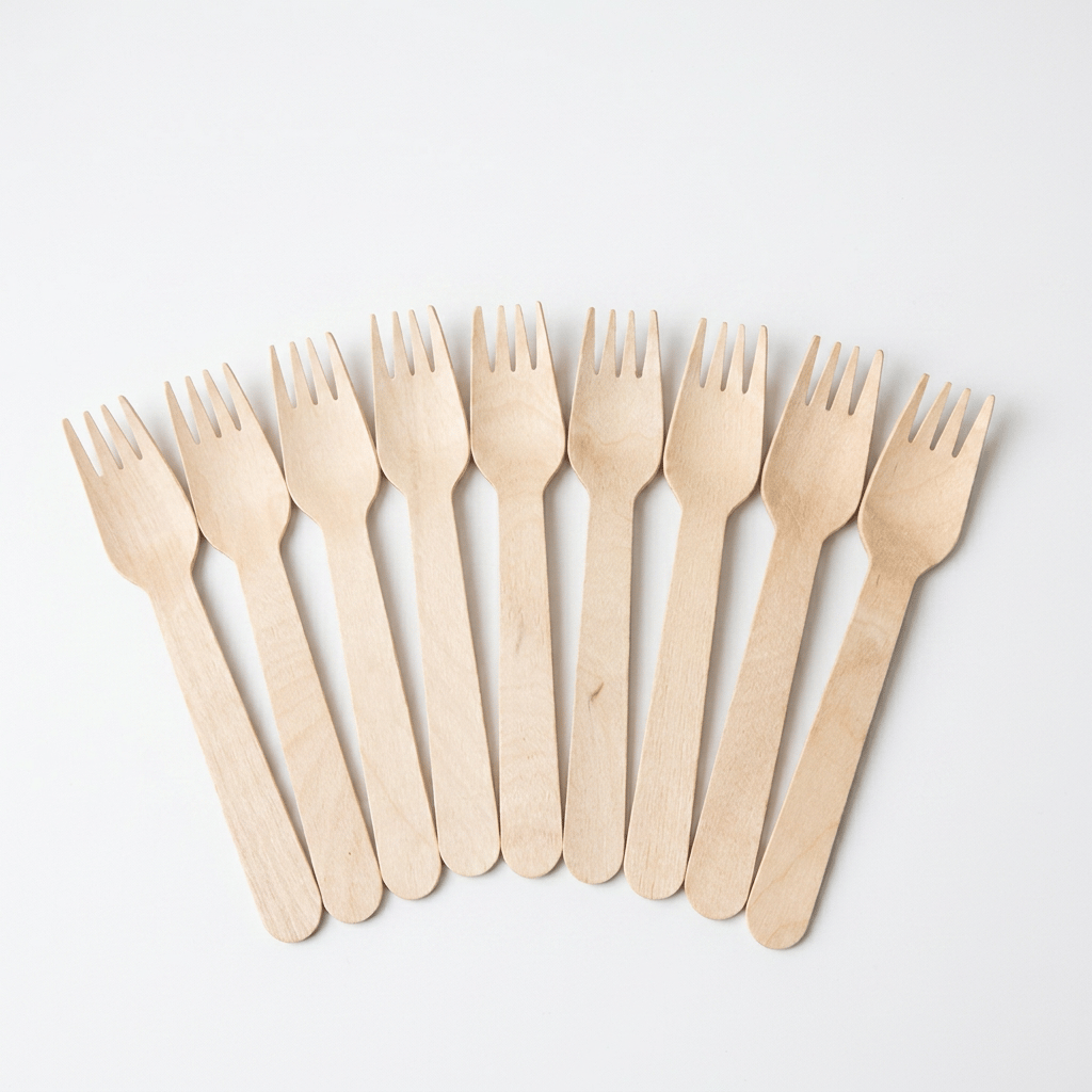Disposable Premium Wooden Fork 160 mm