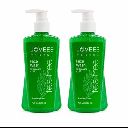 Tea Tree Oil Control Face Wash for Oily & Acne-Prone Skin|| COMBO PACK OF 2 PCS ( 300ML EACH