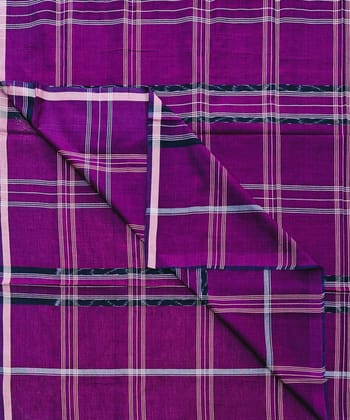 Purple Sambalpuri Handwoven Cotton Lungi SFCLUN2075
