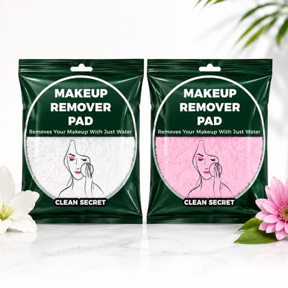 Makeup Remover Pads – Reusable Microfiber Face Cleansing Pads | Removes Makeup with Just Water | Soft, Gentle & Eco-Friendly | Suitable for All Skin Types