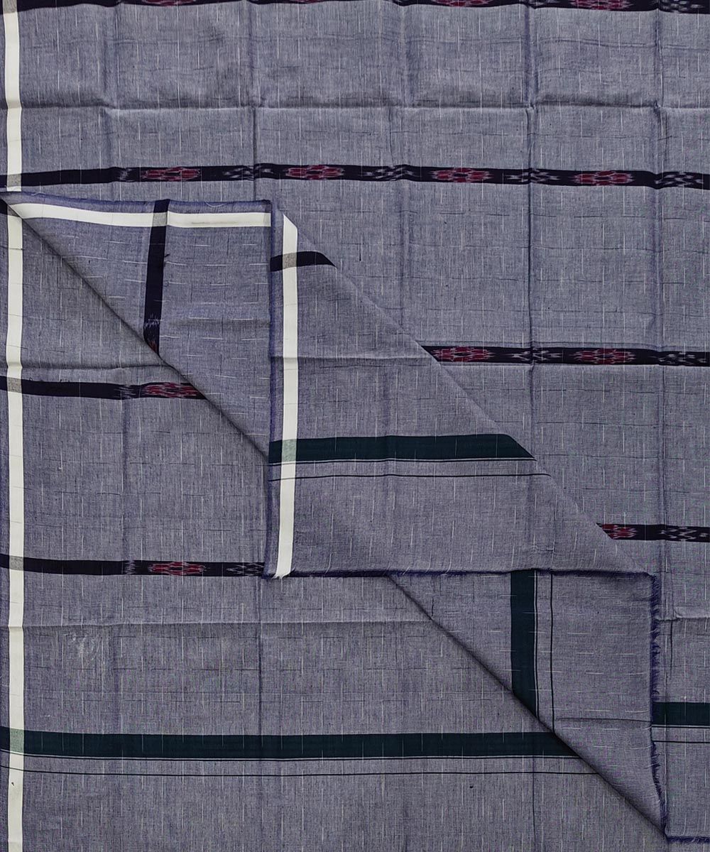 Gray Sambalpuri Handwoven Cotton Lungi SFCLUN2097