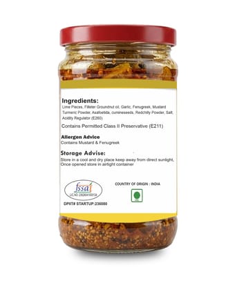 Lime Pickle (Nimbu Achar) � Tangy & Spicy Indian Pickle Made with Authentic Spices | Traditional Recipe | 100% Vegetarian | Hygienically Packed