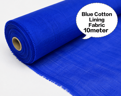 Blue Cotton Lining Fabric, Neeli Cotton Lining Kapda, Neela Cotton Astar Kapda, Neeli Lining Batte, Blue Cotton Inner Fabric 10meter 