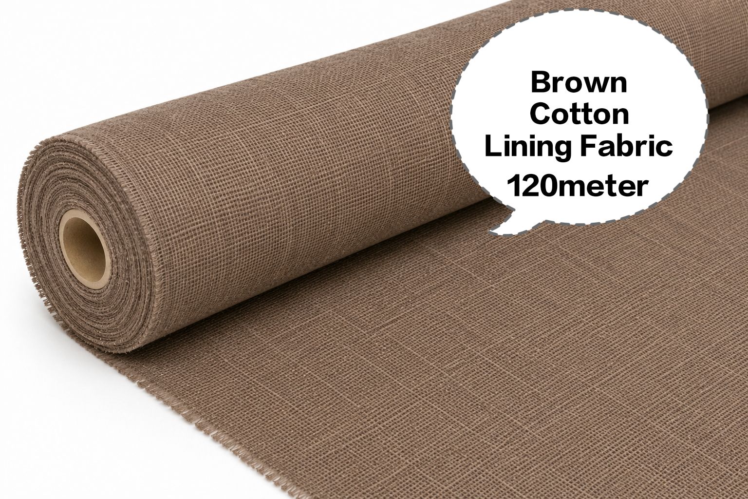 Brown Cotton Lining Fabric, Brown Cotton Astar Ka Kapda, Brown Cotton Astara Batte, Brown Cotton Asthar Thuni, Brown Cotton Laining Gudda 120meter