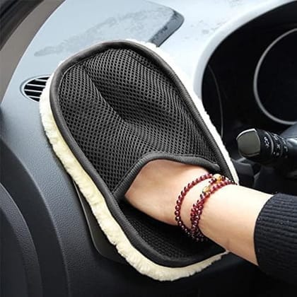 Multicolor Car Cleaning Glove | Car Wash Microfiber Cleaner Glove | 1 Pcs