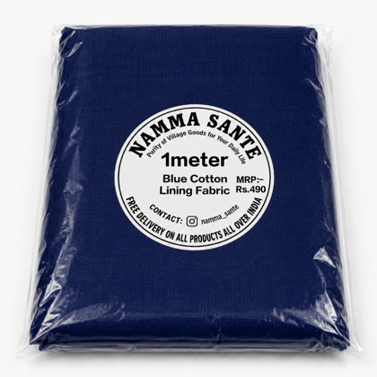 Blue Cotton Lining Fabric, Neeli Cotton Lining Kapda, Neela Cotton Astar Kapda, Neeli Lining Batte, Blue Cotton Inner Fabric 1meter Blue Cotton Lining Fabric, Neeli Cotton Lining Kapda, Neela Cotton Astar Kapda, Neeli Lining Batte, Blue Cotton Inner Fabric 1meter